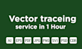 do vector tracing logo, vectorize image in 1 to 2 hours
