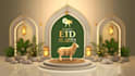 create most beautiful eid al adha logo animation