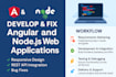 develop and fix angular and node js web applications