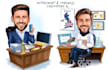 make farewell and retirement caricature for boss, colleagues