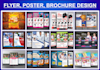 design flyer, poster, brochure, raffle tickets, leaflets