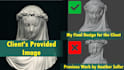 make cool bas relief carved 3d models for cnc
