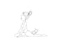 draw black and white vector line art illustration or portrait