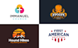 design modern minimalist logo with copyrights