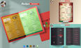 design trifold menu restaurant digital menu board, usb TV screen menu