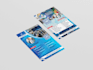 design event flyer, media kit or postcard design
