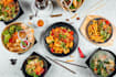 write healthy recipes with nutrition information per serving