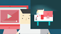 produce a 2d apple styled professional explainer video