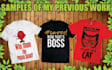 create custom typography and minimalist tshirt designs