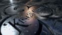 create 3d metal rain logo intro