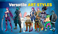 draw 2d game character design for your indie game