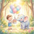design watercolor children story book illustration, children book illustrator