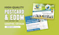 design medical, dental, health care, home care postcard, eddm, flyer in 24h