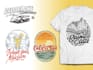 draw unique vintage illustration and typography for tshirt