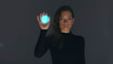 do tech girl hologram logo intro