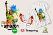 custom watercolor graphic tshirt design