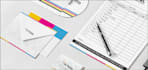 design business cards with stationery set
