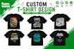 create custom streetwear t shirt design and graphic design