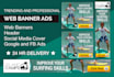 design web banner, google banner ads, and social media cover