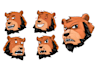 make a sticker emoticon with a interesting and cute expression