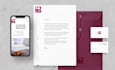 create logo and visual identity with landing page