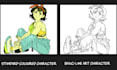 make stylish and colourful character illustration or design
