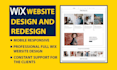 do complete dynamic wix website or redesign wix website