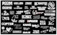 do dj metal, rap, neon, circular, typography, signature, calligraphy logo