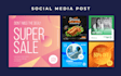 design social media posts for facebook, instagram ads banner