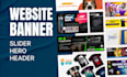 design a web banner, header, slider or google display ad