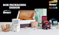 create box packaging design, product box packaging, kraft packaging