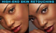 do flawless skin retouching and photoshop editing