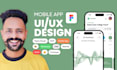 design modern mobile app UI UX in figma for ios and android