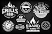 design bbq, grill, bar  and restaurants logo