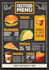 design menu card for party, restaurant, cafe, bar