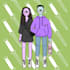 illustrate couple or family into cute ghouls