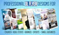 design a modern business flyer, leaflet, dl flyer and door hanger