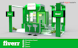 create 3d exhibition stand, booth ,kiosk design