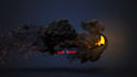 create custom fire explosion intro