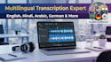 transcribe audio video and translate languages