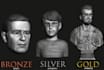 sculpt a detailed 3d bust, 3d face for 3d printing