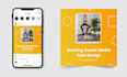 design attractive instagram posts for school, college ads