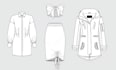 make fashion technical sketch flat drawings cad of clothes