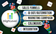 do gohighlevel funnel, automation, ai chatbot, voice ai agent, ghl saas expert