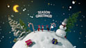 design santa christmas video animation  happy new year logo