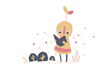 create a beautiful illustrated christmas card