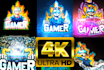 make an epic logo animation with glitch effects 4k