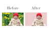 remove the background and retouch of images