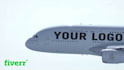 promote your business logo on airplane video