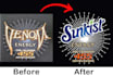recreate your artwork into clean vector format